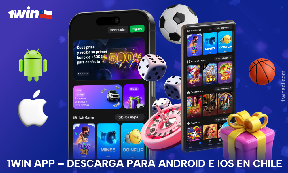 La app 1Win para Android e iOS en Chile ofrece una mayor colección de juegos de casino y deportes para apostar