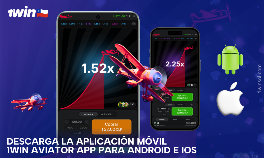 La aplicación móvil 1win Aviator para Android, iOS permite acceder rápidamente al juego en Chile